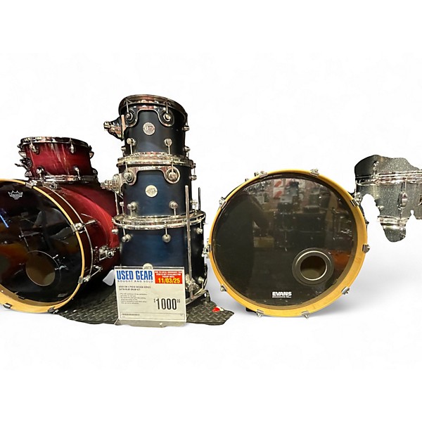 Used DW 4 Piece Design Series SATIN BLUE Drum Kit