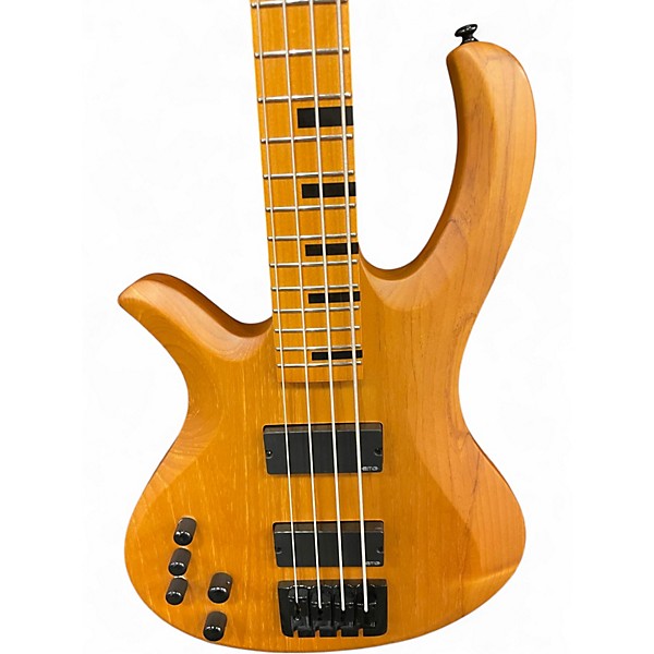 Used Schecter Guitar Research Riot 4 Session Left handed Aged Natural Satin Electric Bass Guitar