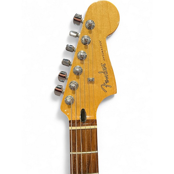 Used 2010 Fender Player Jazzmaster Black Solid Body Electric Guitar