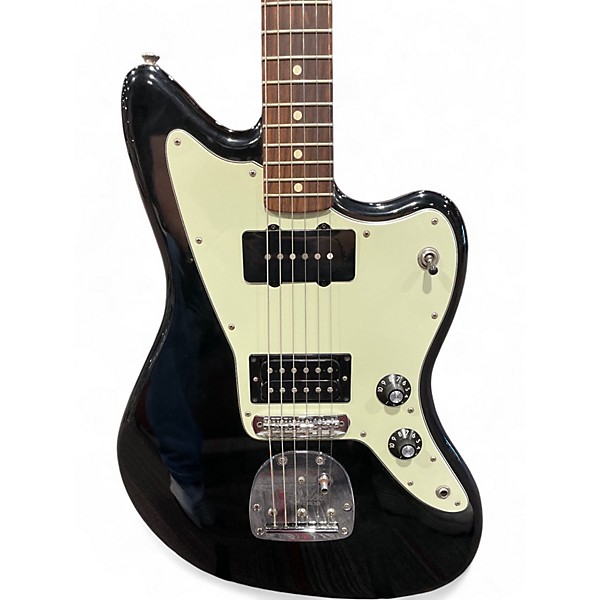 Used 2010 Fender Player Jazzmaster Black Solid Body Electric Guitar