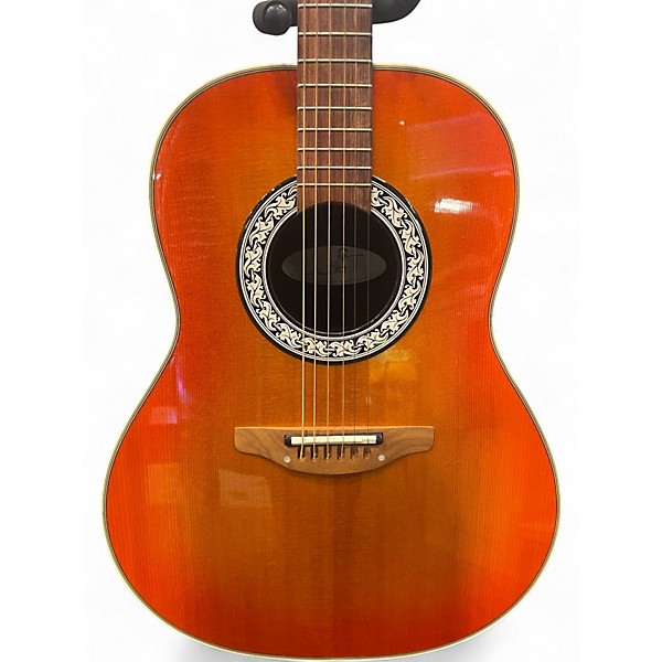 Used Ovation 1712 Custom Balladeer Natural Acoustic Electric Guitar