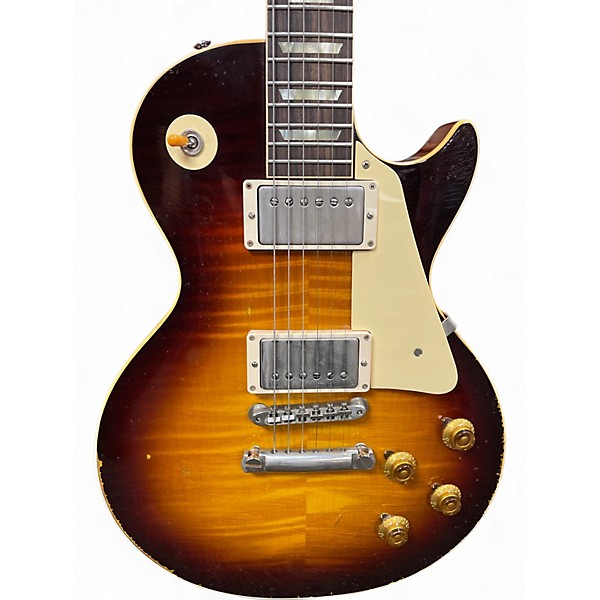 Used 2022 Gibson Custom Shop 59 Les Paul Murphy Lab Heavy Aged Bourbon Burst Solid Body Electric Guitar