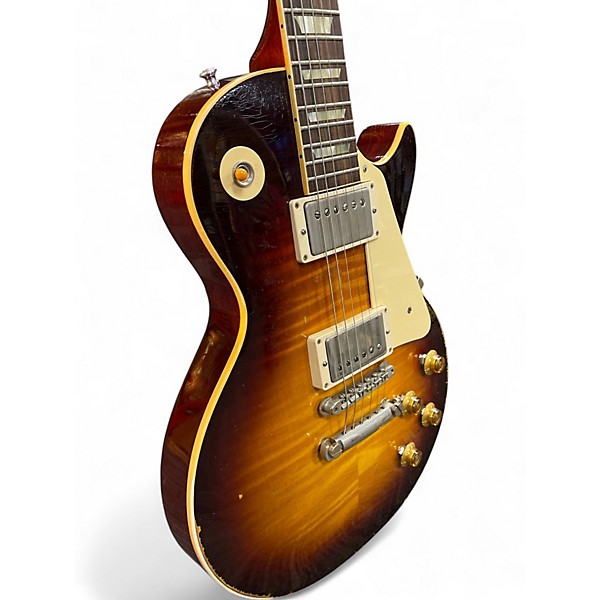 Used 2022 Gibson Custom Shop 59 Les Paul Murphy Lab Heavy Aged Bourbon Burst Solid Body Electric Guitar