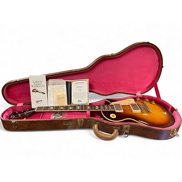Used 2022 Gibson Custom Shop 59 Les Paul Murphy Lab Heavy Aged Bourbon Burst Solid Body Electric Guitar