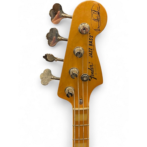 Used Fender Marcus Miller Signature Jazz Bass Natural Electric Bass Guitar