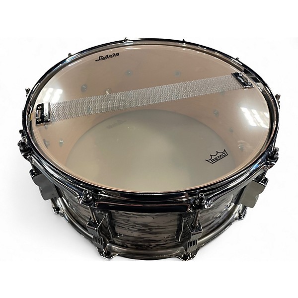 Used Ludwig 14X6.5 Classic MAPLE Snare Alpine White Drum