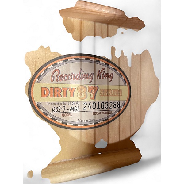 Used Recording King ros-7 MBL Blue Acoustic Guitar