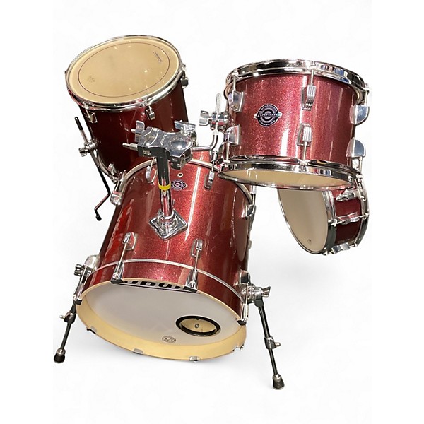 Used Ludwig 4 Piece Breakbeats By Questlove RED SPARKLE Drum Kit