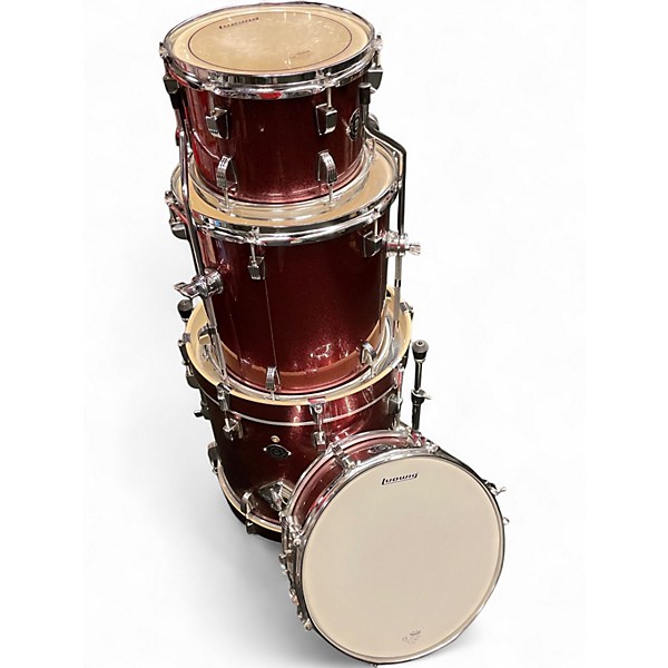 Used Ludwig 4 Piece Breakbeats By Questlove RED SPARKLE Drum Kit