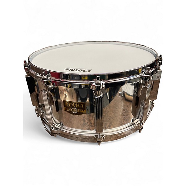 Used 1990s TAMA 6.5X14 Artwood Birch AW206 Snare Chrome Over Wood Drum