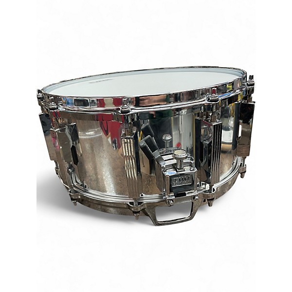 Used 1990s TAMA 6.5X14 Artwood Birch AW206 Snare Chrome Over Wood Drum