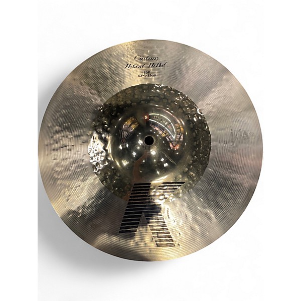 Used Zildjian 13.25in K Custom Hybrid Hi Hat Pair Cymbal