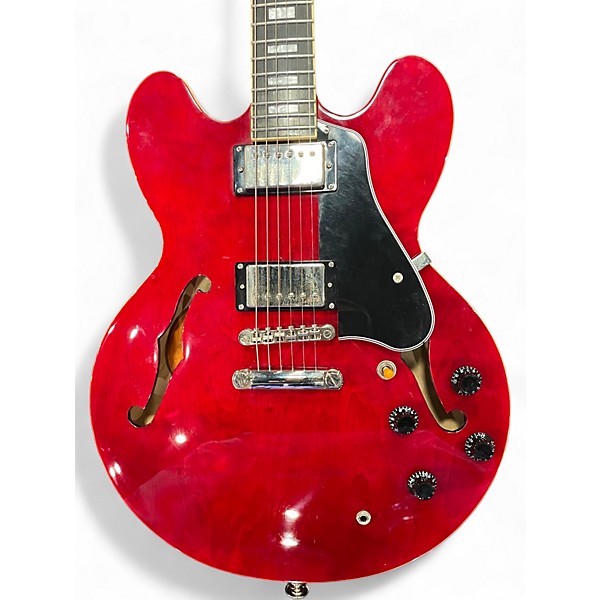 Used Epiphone ES335 Pro Candy Apple Red Hollow Body Electric Guitar