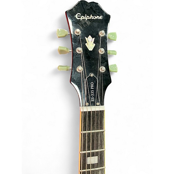 Used Epiphone ES335 Pro Candy Apple Red Hollow Body Electric Guitar