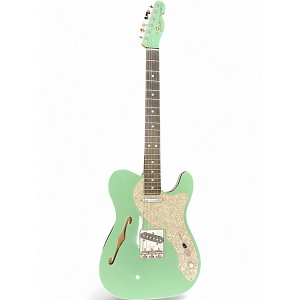 Used Fender Two Tone Telecaster Thin-Line Surf Green Hollow Body Electric Guitar