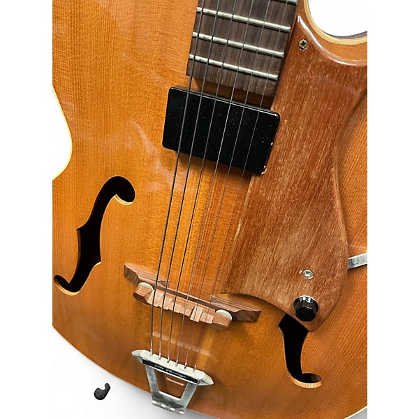 Vintage 1990 Heritage Eagle Antique Natural Hollow Body Electric Guitar