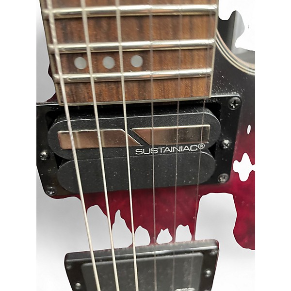 Used Schecter Guitar Research C-1 FR S PLATINUM SUSTAINIAC Black Cherry Solid Body Electric Guitar