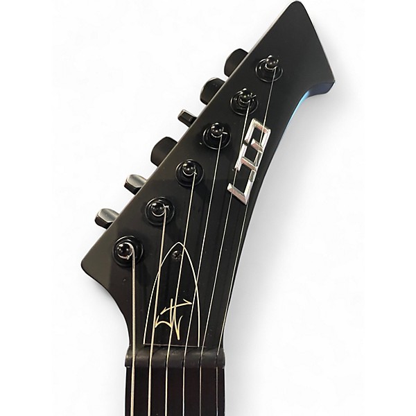 Used ESP LTD James Hetfield Snakebyte Satin Black Solid Body Electric Guitar