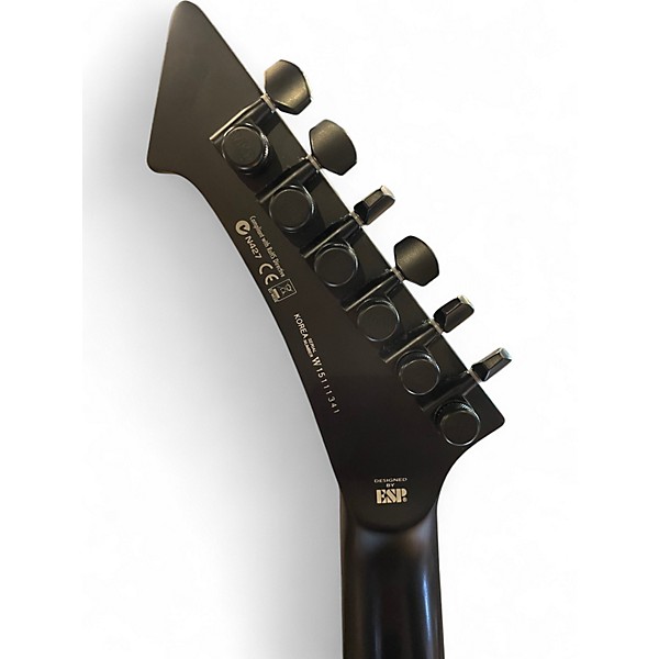 Used ESP LTD James Hetfield Snakebyte Satin Black Solid Body Electric Guitar