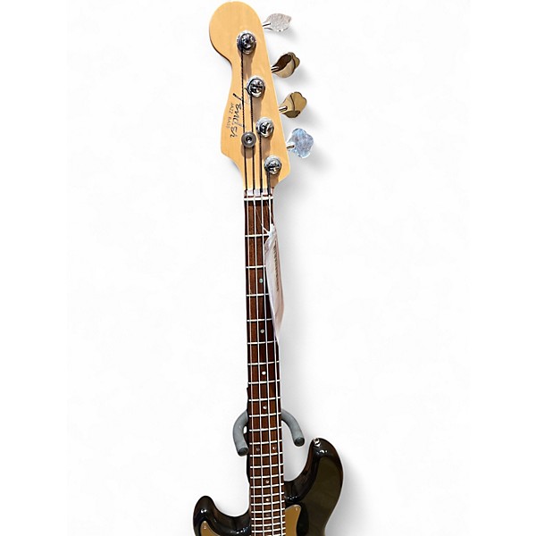 Used 2010 Fender American Deluxe Jazz Bass Left Handed Black Electric Bass Guitar