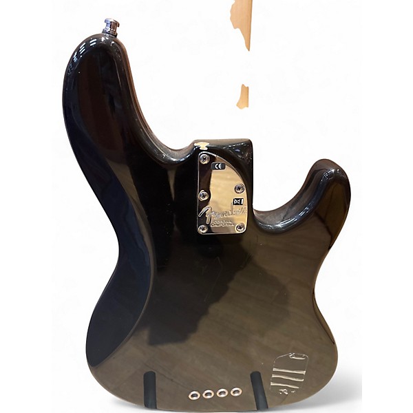 Used 2010 Fender American Deluxe Jazz Bass Left Handed Black Electric Bass Guitar