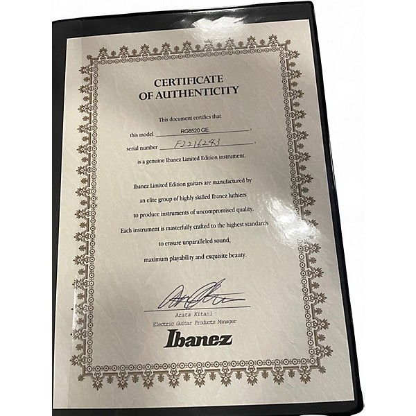 Used Ibanez RG8520 GE Green Solid Body Electric Guitar