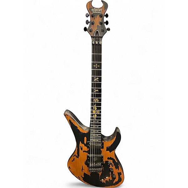 Used Schecter Guitar Research Synyster Gates Custom-S Relic Distressed Satin Black Solid Body Electric Guitar