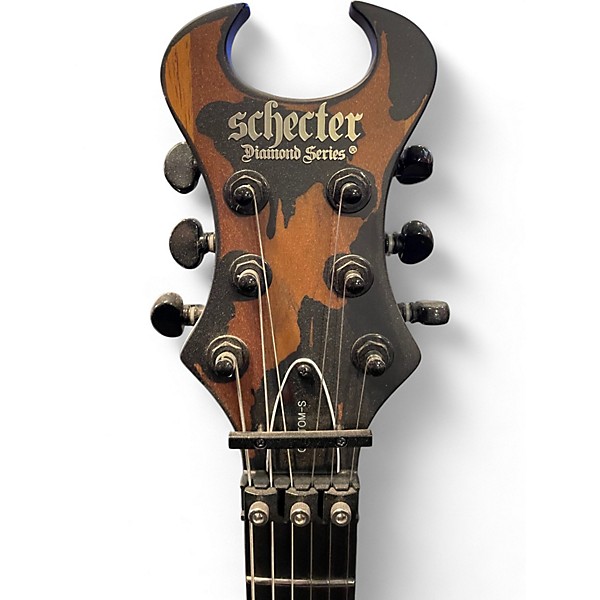 Used Schecter Guitar Research Synyster Gates Custom-S Relic Distressed Satin Black Solid Body Electric Guitar