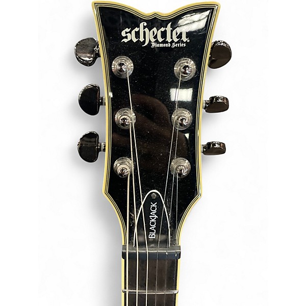Used Schecter Guitar Research SOLO-II BLACKJACK Black Solid Body Electric Guitar