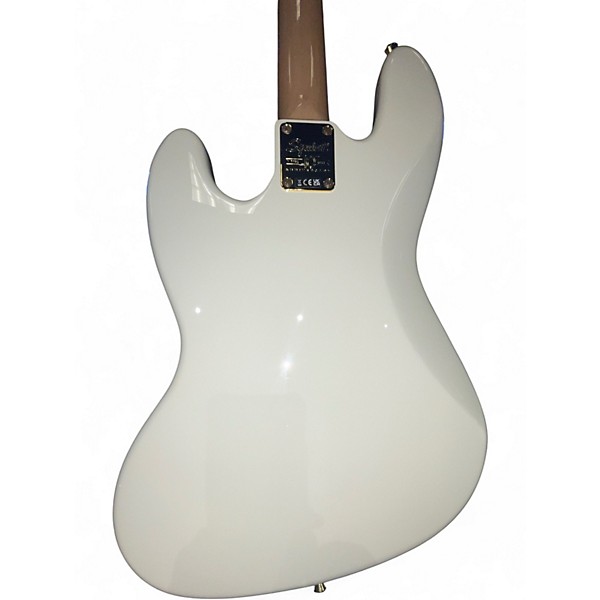 Used Squier 40th Anniversary Jazz Bass Gold Edition Olympic White Electric Bass Guitar