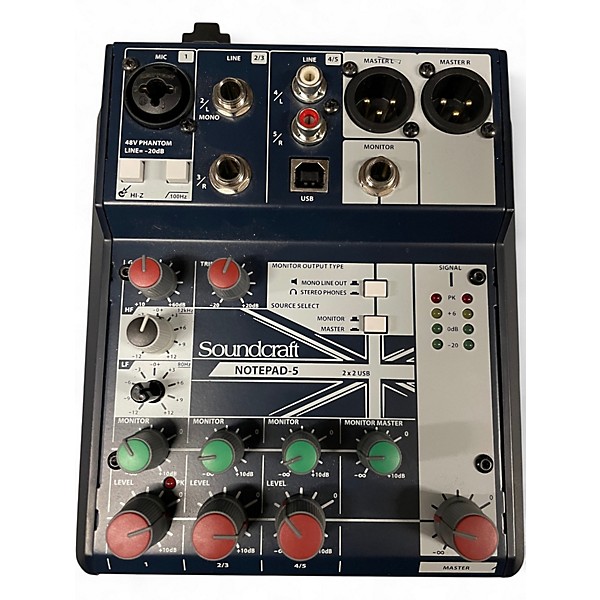 Used Soundcraft NOTEPAD-5 Unpowered Mixer