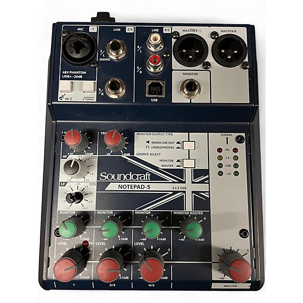 Used Soundcraft NOTEPAD-5 Unpowered Mixer