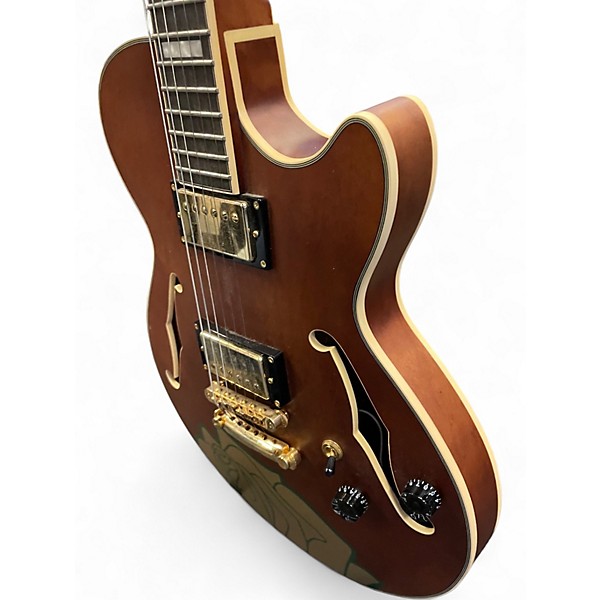 Used D'Angelico DAPSSGDAB Natural Hollow Body Electric Guitar