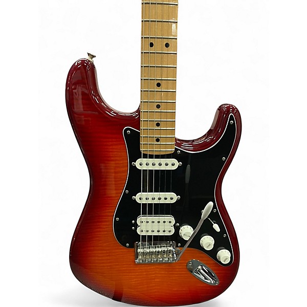 Used Fender Player Stratocaster HSS Plus Top Aged Cherry Burst Solid Body Electric Guitar