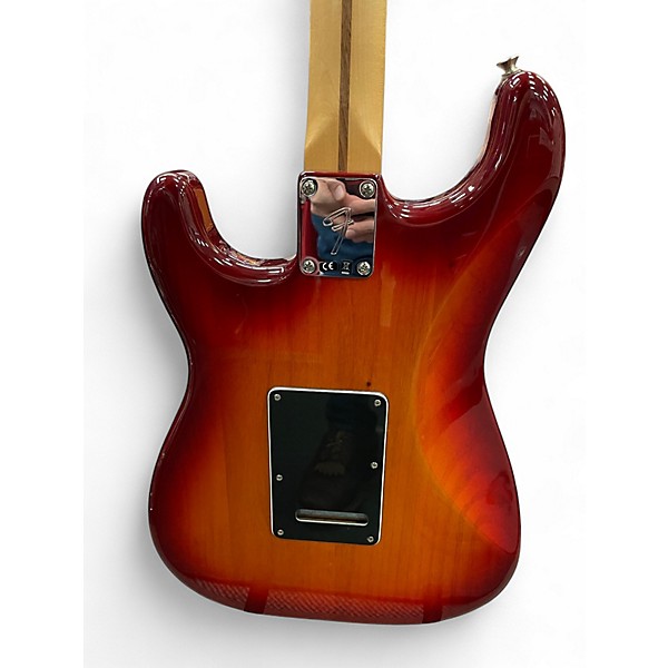 Used Fender Player Stratocaster HSS Plus Top Aged Cherry Burst Solid Body Electric Guitar
