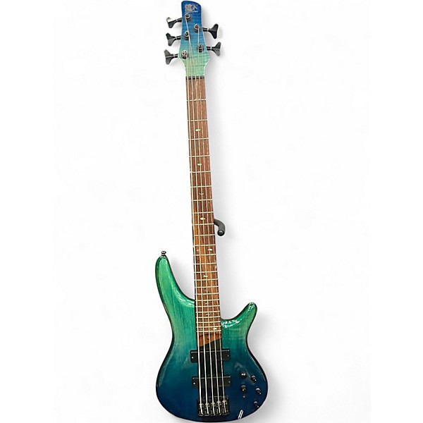 Used Ibanez SR875 Ocean Turquoise Electric Bass Guitar
