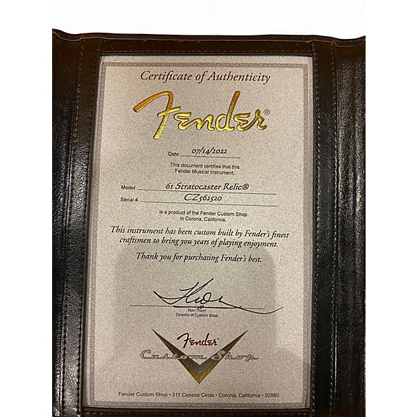 Used Fender Custom shop 61 stratocaster heavy relic super faded aged sonic blue over  3 color sunburst Solid Body Electric...