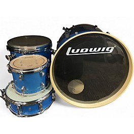 Used 2021 Ludwig 4 Piece  Element Evolution  Blue Drum Kit