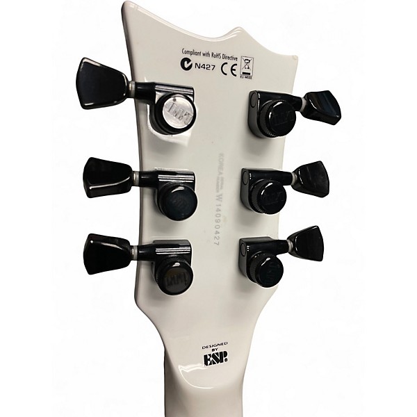 Used ESP LTD James Hetfield Signature Iron Cross White Solid Body Electric Guitar