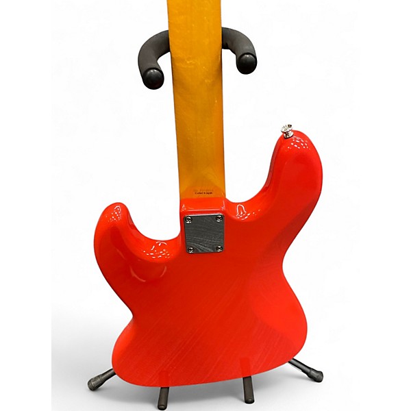 Used 1990s Fender MIJ 62 REISSUE JAZZ BASS STACK KNOB FIESTA RED Electric Bass Guitar