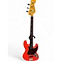 Used 1990s Fender MIJ 62 REISSUE JAZZ BASS STACK KNOB FIESTA RED Electric Bass Guitar