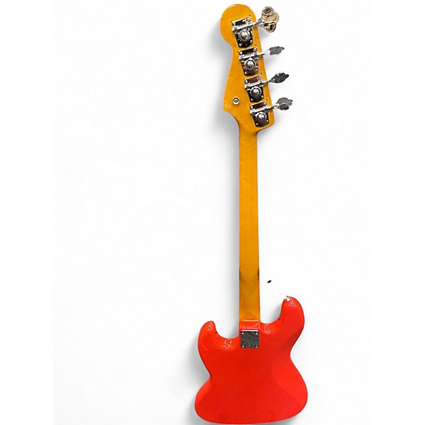 Used 1990s Fender MIJ 62 REISSUE JAZZ BASS STACK KNOB FIESTA RED Electric Bass Guitar