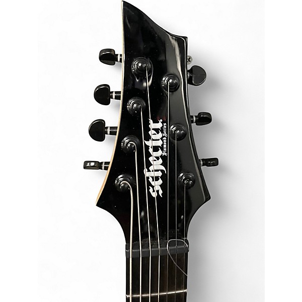 Used Schecter Guitar Research Diamond Series Black Baritone Guitars