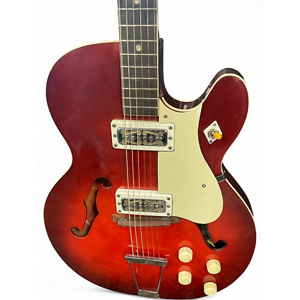 Vintage 1960s Harmony Rocket burst Hollow Body Electric Guitar
