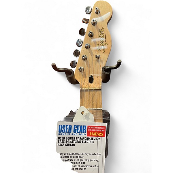 Used Squier Paranormal Jazz Bass 54 Natural Electric Bass Guitar
