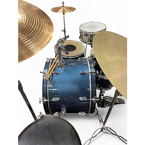 Used CB Percussion 8 Piece SP SERIES  Blue Drum Kit