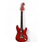 Used Squier Deluxe Fat Stratocaster Satin Trans Red Solid Body Electric Guitar thumbnail