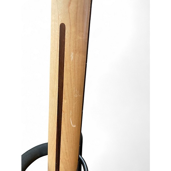 Used Squier Deluxe Fat Stratocaster Satin Trans Red Solid Body Electric Guitar