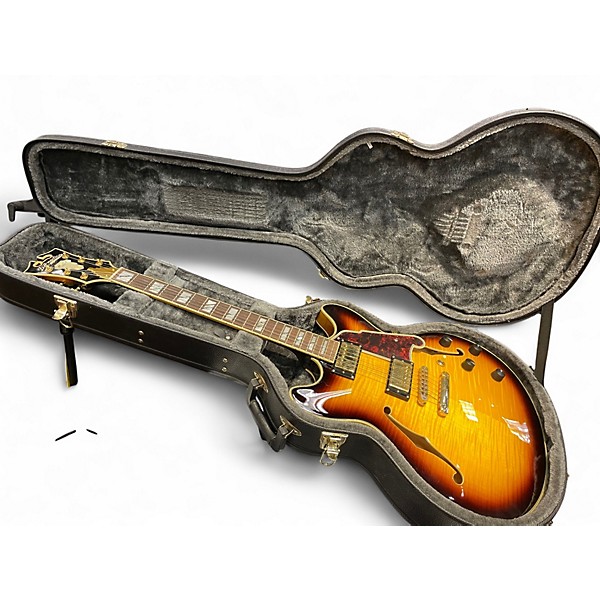 Used D'Angelico EX-DC/SP Sunburst Hollow Body Electric Guitar