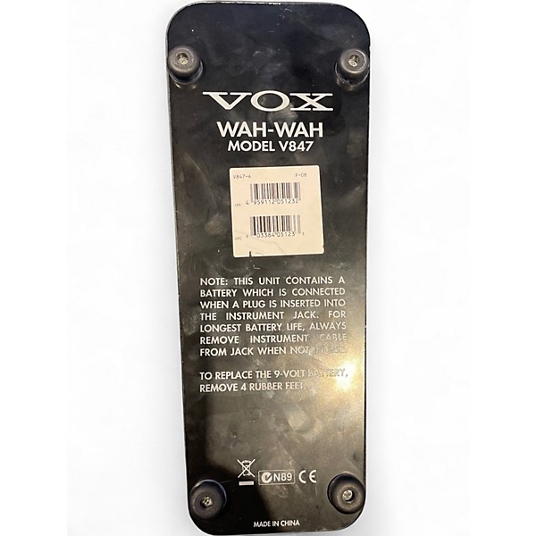 Used VOX WAH-WAH Effect Pedal